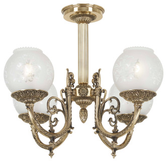 Metropolitan - N801904 - Four Light Semi Flush Mount - Metropolitan Family - Antique Classic Brass
