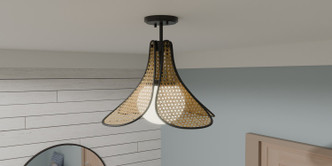 Quoizel Semi-Flush Mount One Light Semi Flush Mount (QSF6207MBK)