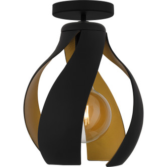 Quoizel Semi-Flush Mount One Light Semi Flush Mount (QSF6739MBK)