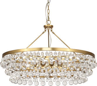 Robert Abbey - 1004 - Six Light Chandelier - Bling - Antique Brass