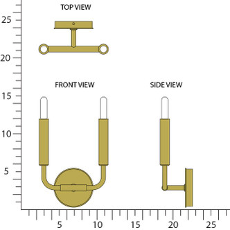Mavisten Edition Carbonia Two Light Wall Sconce (1406)