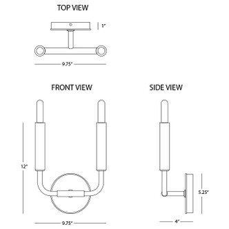 Mavisten Edition Carbonia Two Light Wall Sconce (1406)
