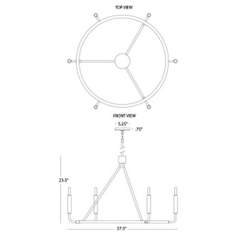 Mavisten Edition Carbonia Six Light Chandelier (1408)
