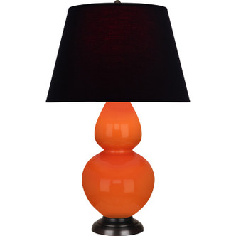 Robert Abbey - 1645K - One Light Table Lamp - Double Gourd - Pumpkin Glazed Ceramic w/Deep Patina Bronze