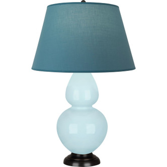 Robert Abbey - 1646B - One Light Table Lamp - Double Gourd - Baby Blue Glazed Ceramic w/Deep Patina Bronze