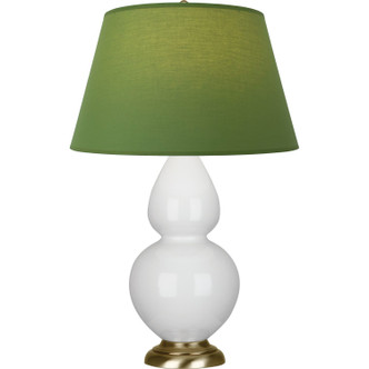 Robert Abbey - 1660G - One Light Table Lamp - Double Gourd - Lily Glazed Ceramic w/Antique Natural Brass