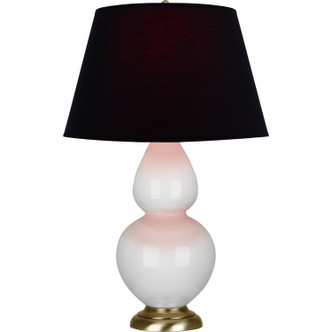 Robert Abbey - 1660K - One Light Table Lamp - Double Gourd - Lily Glazed Ceramic w/Antique Natural Brass