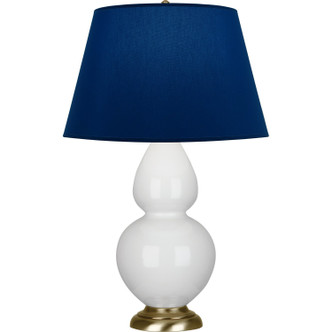Robert Abbey - 1660N - One Light Table Lamp - Double Gourd - Lily Glazed Ceramic w/Antique Natural Brass