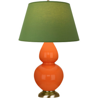 Robert Abbey - 1665G - One Light Table Lamp - Double Gourd - Pumpkin Glazed Ceramic w/Antique Natural Brass