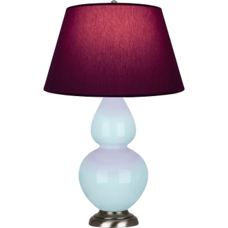Robert Abbey - 1676P - One Light Table Lamp - Double Gourd - Baby Blue Glazed Ceramic w/Antique Silver
