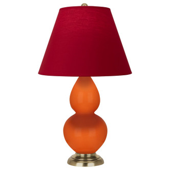 Robert Abbey - 1685R - One Light Accent Lamp - Small Double Gourd - Pumpkin Glazed Ceramic w/Antique Natural Brass