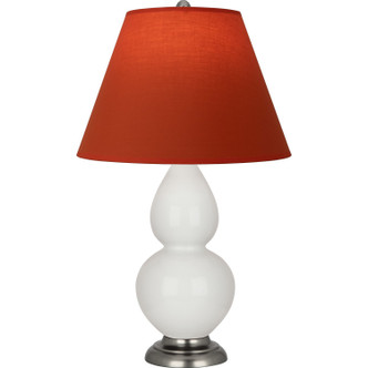 Robert Abbey - 1690T - One Light Accent Lamp - Small Double Gourd - Lily Glazed Ceramic w/Antique Silver