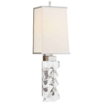 manufacturer_finish:Crystal and Polished Nickel|manufacturer_glass:6 x 6.5 x 10 Linen with Nickel Trim