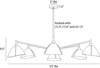 Inlet Six Light Chandelier (DLC36)