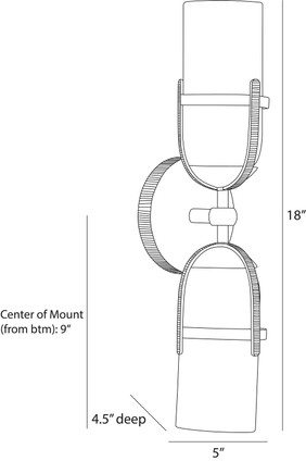 Jacobson Two Light Wall Sconce (DWI26)