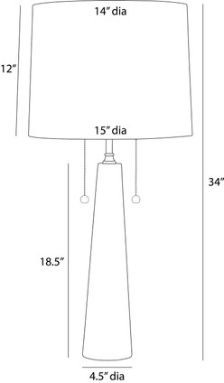 Sidney Two Light Table Lamp (PTC65-711)