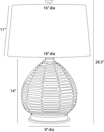 Juliette One Light Table Lamp (PTI24-SH024)