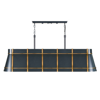 Varaluz - 536N06ZNCBRZ - Six Light Linear Pendant - Brasserie - Blackened Zinc/Heritage Bronze