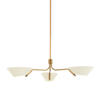 Troy Lighting - F8143-PBR/SSD - Three Light Chandelier - Sacramento - Patina Brass