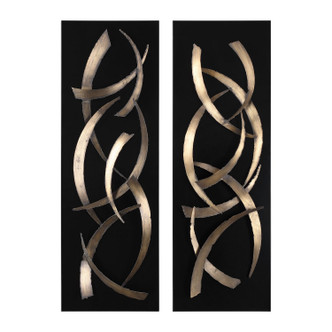 Uttermost - 04139 - Wall Art S/2 - Brushstrokes - Brushed Gold