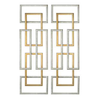 Uttermost - 04145 - Wall Art S/2 - Aerin - Antiqued Gold And Silver Leaf