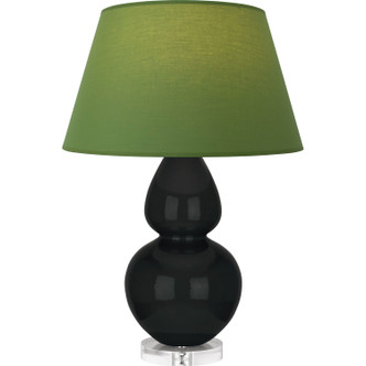 Robert Abbey - OS23G - One Light Table Lamp - Double Gourd - Obsidian Glazed Ceramic w/Lucite
