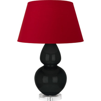 Robert Abbey - OS23R - One Light Table Lamp - Double Gourd - Obsidian Glazed Ceramic w/Lucite