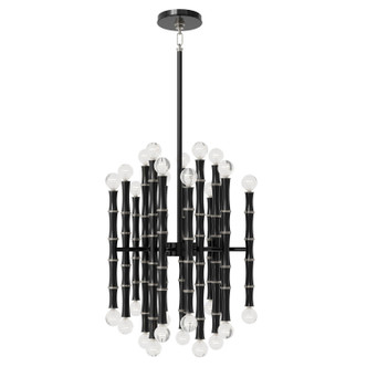 Robert Abbey - OS49 - 30 Light Chandelier - Kane - Obsidian w/Polished Nickel