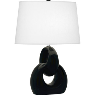 Robert Abbey - OS981 - One Light Table Lamp - Fusion - Obsidian Glazed Ceramic w/Polished Nickel