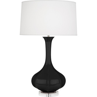 Robert Abbey - OS996 - One Light Table Lamp - Pike - Obsidian Glazed Ceramic w/Lucite