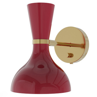 Robert Abbey - OX05OX - One Light Wall Sconce - Clare - Modern Brass w/Oxblood Painted