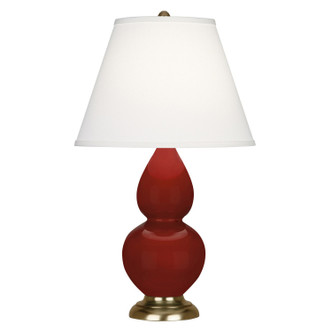 Robert Abbey - OX10X - One Light Accent Lamp - Small Double Gourd - Oxblood Glazed Ceramic w/Antique Natural Brass