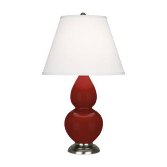Robert Abbey - OX12X - One Light Accent Lamp - Small Double Gourd - Oxblood Glazed Ceramic w/Antique Silver