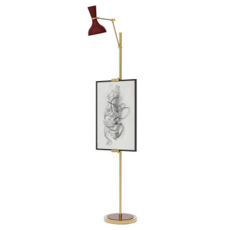 Robert Abbey - OX16OX - One Light Floor Easel - Clare - Modern Brass w/Oxblood Painted