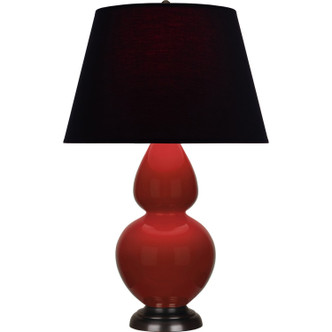 Robert Abbey - OX21K - One Light Table Lamp - Double Gourd - Oxblood Glazed Ceramic w/Deep Patina Bronze