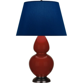 Robert Abbey - OX21N - One Light Table Lamp - Double Gourd - Oxblood Glazed Ceramic w/Deep Patina Bronze