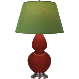 Robert Abbey - OX22G - One Light Table Lamp - Double Gourd - Oxblood Glazed Ceramic w/Antique Silver