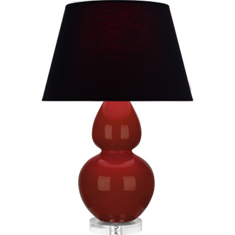 Robert Abbey - OX23K - One Light Table Lamp - Double Gourd - Oxblood Glazed Ceramic w/Lucite