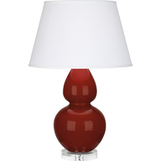 Robert Abbey - OX23X - One Light Table Lamp - Double Gourd - Oxblood Glazed Ceramic w/Lucite