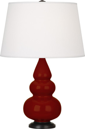 Robert Abbey - OX31X - One Light Accent Lamp - Small Triple Gourd - Oxblood Glazed Ceramic w/Deep Patina Bronze