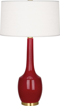 Robert Abbey - OX701 - One Light Table Lamp - Delilah - Oxblood Glazed Ceramic