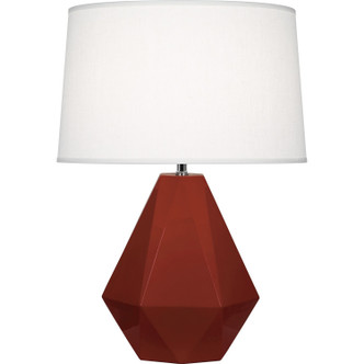 Robert Abbey - OX930 - One Light Table Lamp - Delta - Oxblood Glazed Ceramic w/Polished Nickel