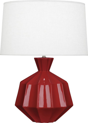 Robert Abbey - OX999 - One Light Table Lamp - Orion - Oxblood Glazed Ceramic
