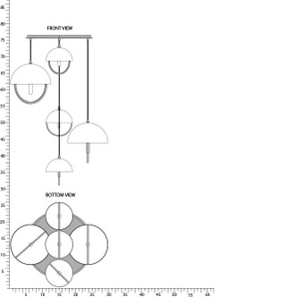 Mavisten Edition Copernica Five Light Pendant (P589WHT)