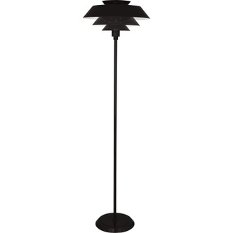 Robert Abbey - PB978 - One Light Floor Lamp - Pierce - Piano Black Gloss