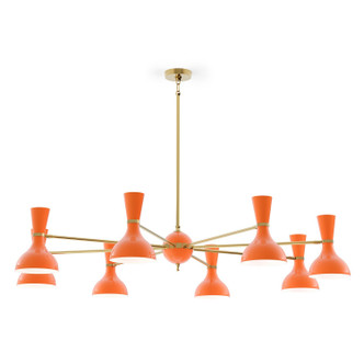 Robert Abbey - PM08PM - Eight Light Chandelier - Clare - Modern Brass w/Pumpkin Painted