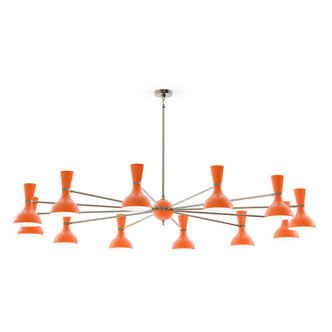Robert Abbey - PM13PM - 12 Light Chandelier - Clare - Polished Nickel w/Pumpkin Painted