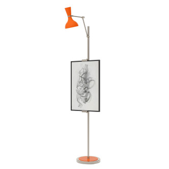 Robert Abbey - PM17PM - One Light Floor Easel - Clare - Polished Nickel w/Pumpkin Painted