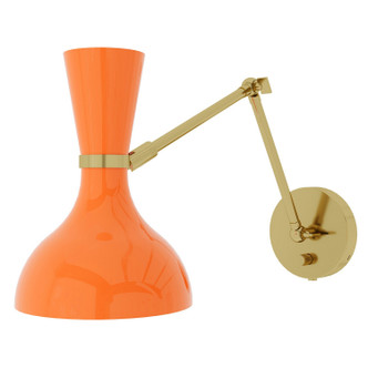 Robert Abbey - PM18PM - One Light Wall Sconce - Clare - Modern Brass w/Pumpkin Painted