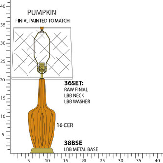 Robert Abbey - PM38 - One Light Table Lamp - Emma - Pumpkin Glazed Ceramic w/Warm Brass